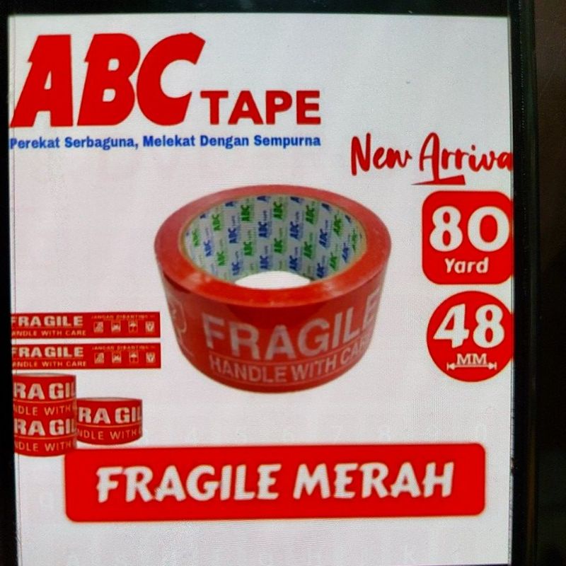 

lakban fragile 48x80 yard merk abc