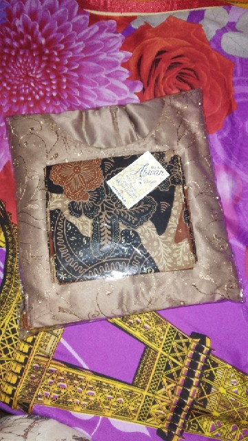 Kebaya Batik Couple Annisa Brown Rose | Kebaya Modern [ Free Jilbab ]
