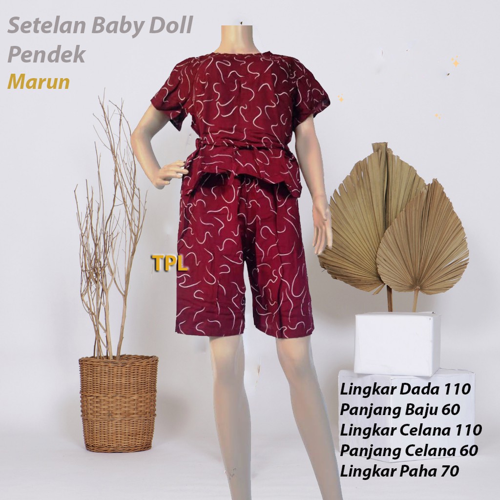 Setelan Bali celana pendek | Baju tidur | Baby doll | piyama