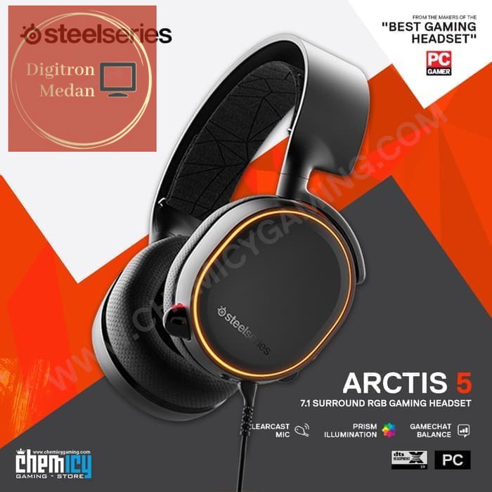 Jual Steelseries Arctis 5 RGB with 7.1 DTS:X Surround Black | Shopee