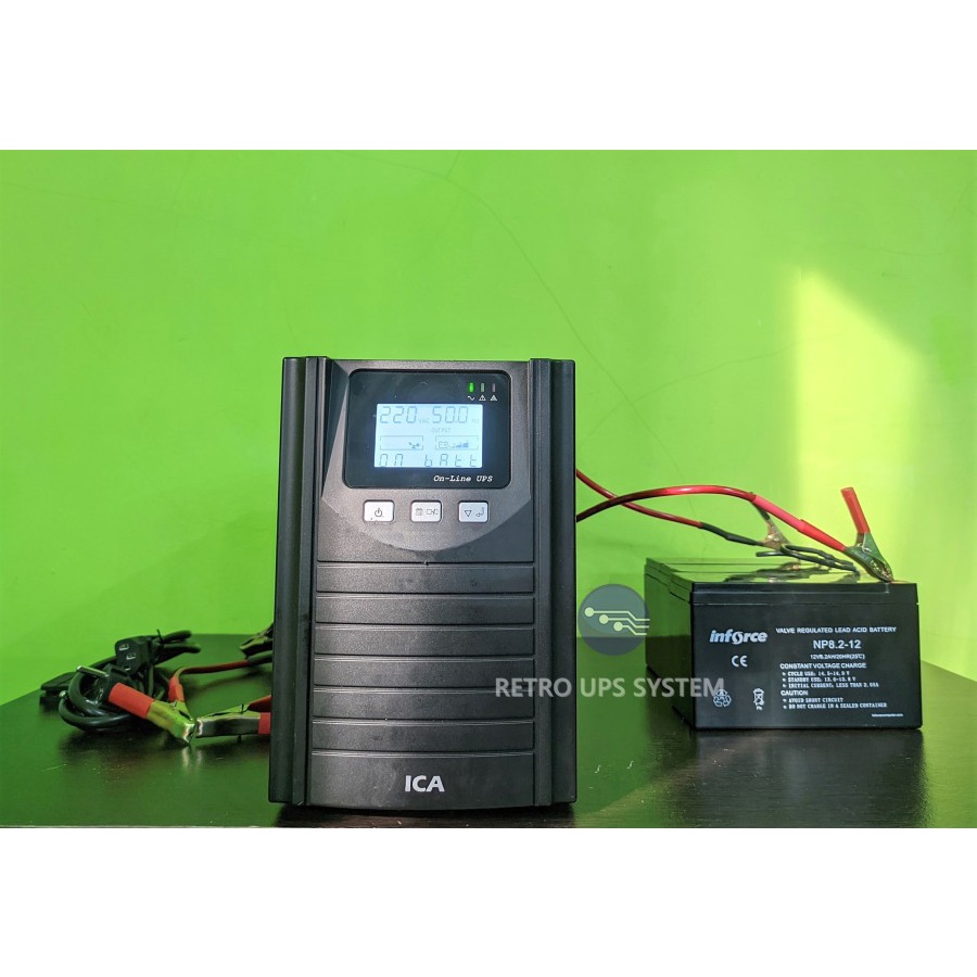 UPS Modif ICA SE1000 Online PSW 1000VA Modifikasi Aki External