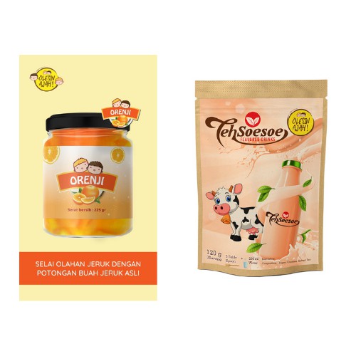 

Promo OlesinAjah Selai Orenji 200Gr + Teh Soesoe Premium Flavoured Drink - 120G
