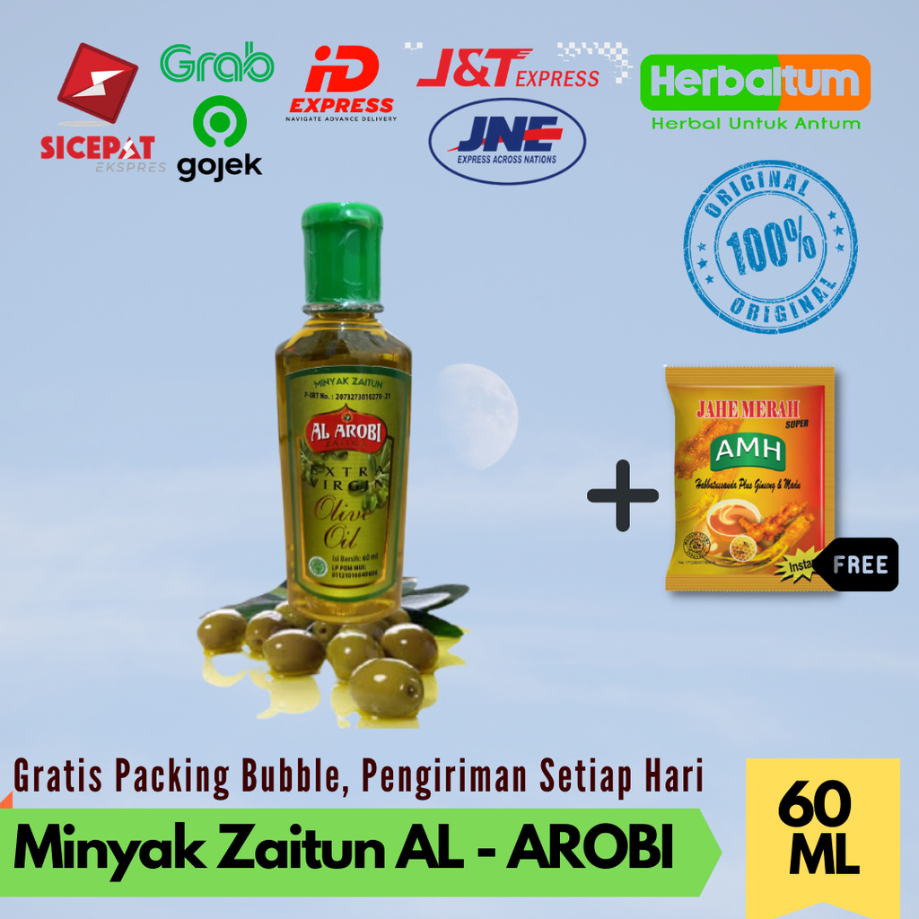 Minyak Zaitun Asli Minyak Zaitun Perasan Pertama Al Arobi 60ml Extra Virgin Olive Oil Indonesia