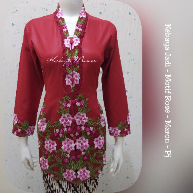 Kebaya Encim. Kebaya Rose. Kebaya Encim Murah. Kebaya Modern. Kebaya Bordir. Kebaya Jadi-Maron Rose Pj