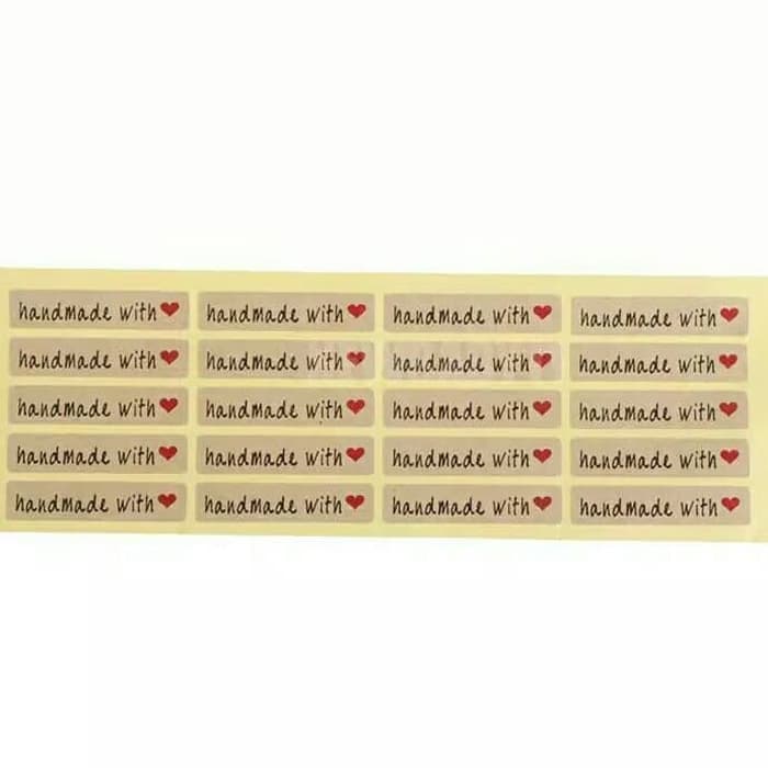 

detgsz8 Sticker Handmade With Love 20Pcs D5Smuc