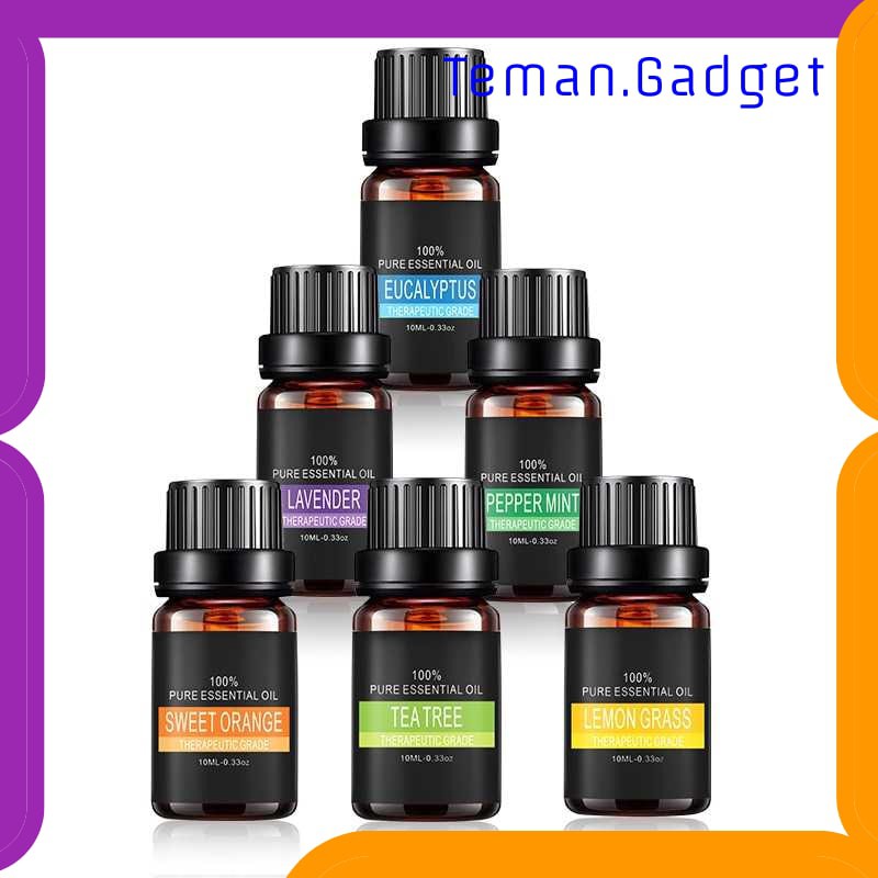 TG-CE004 Eighteen Pure Essential Fragrance Oils Minyak Aromatherapy 10ml 6PCS