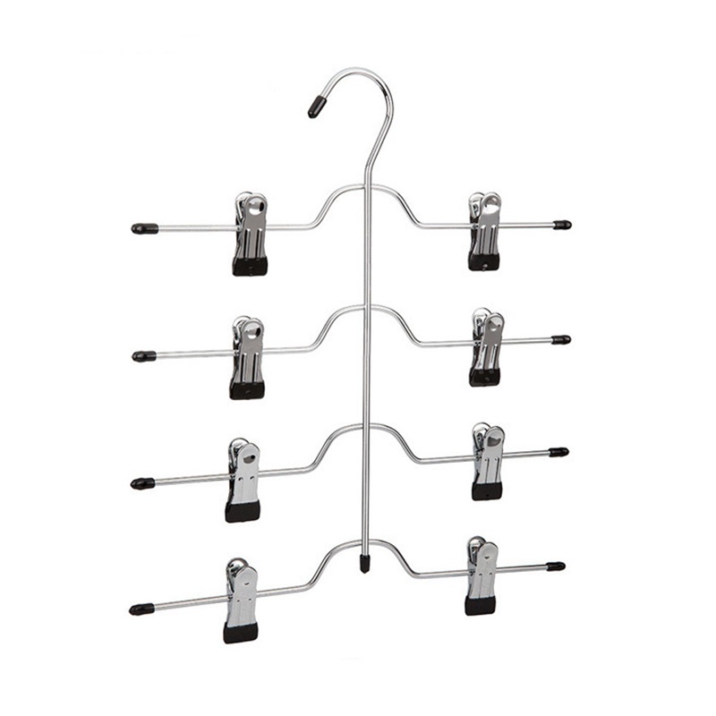 Rak Hanger Pakaian Model 6 Lapisan Bahan Besi, Anti-Selip