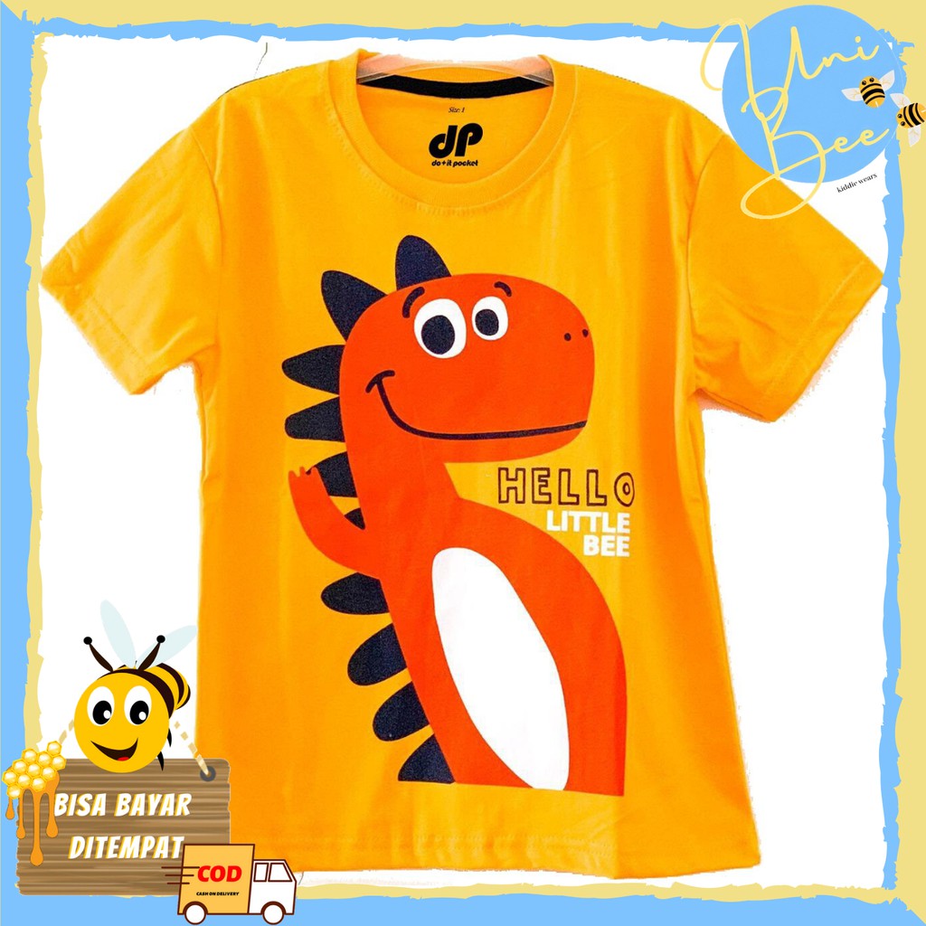 Kaos Anak Kartun Hello Bee Orange 1-10 tahun || UniBee.id