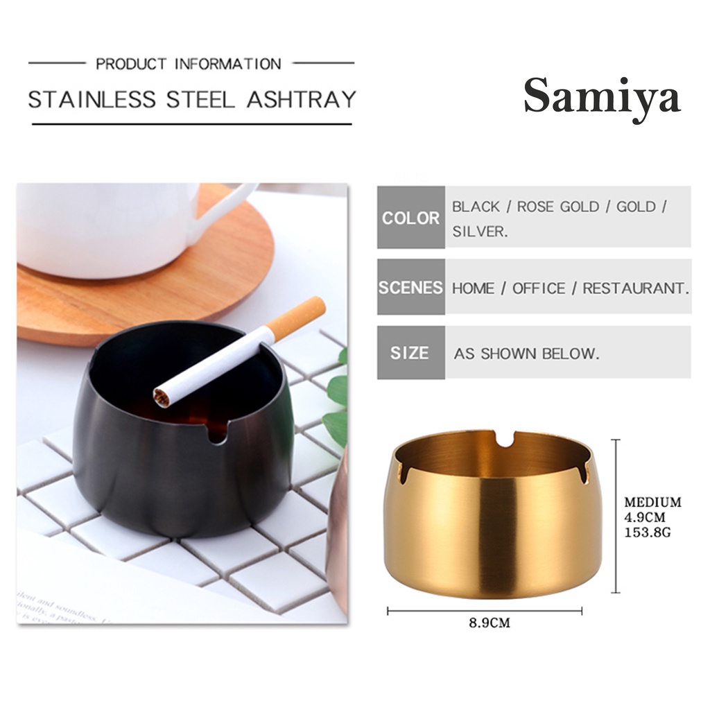 asbak stainless warna / ash tray tobacco bowl / tempat puntung rokok