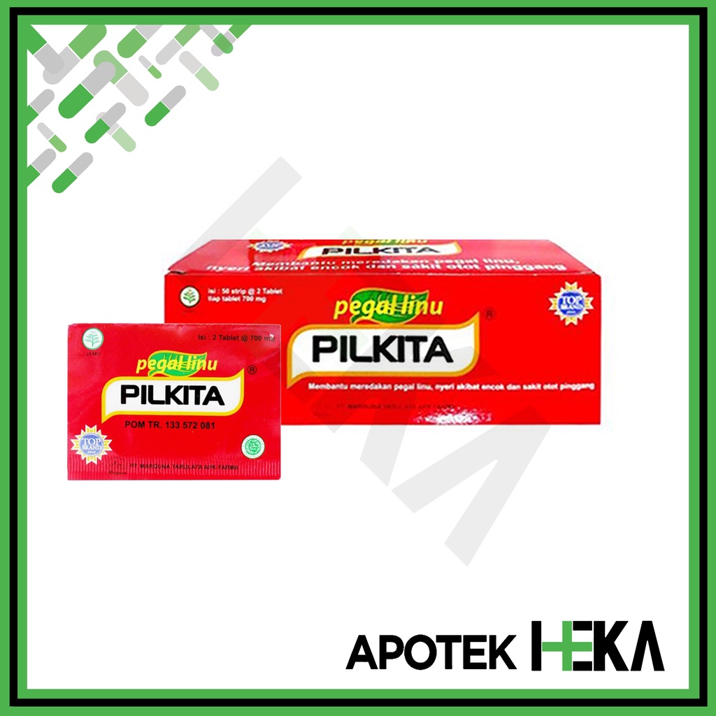 Pilkita Tablet Herbal Pegal Linu - Meredakan Nyeri Encok Box isi 50x2 (SEMARANG)