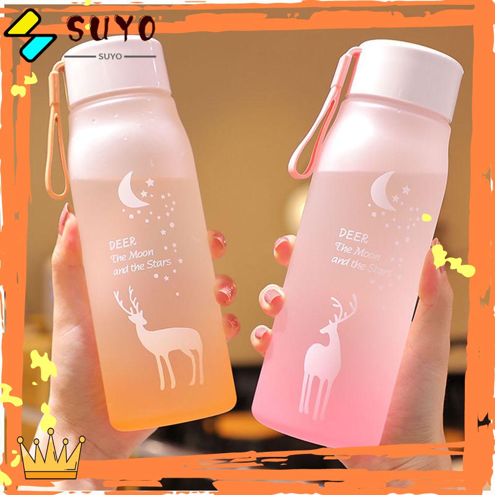 Suyo Botol Minum Plastik Portable 560ml Anti Bocor / Jatuh Untuk Travel / Outdoor / Olahraga