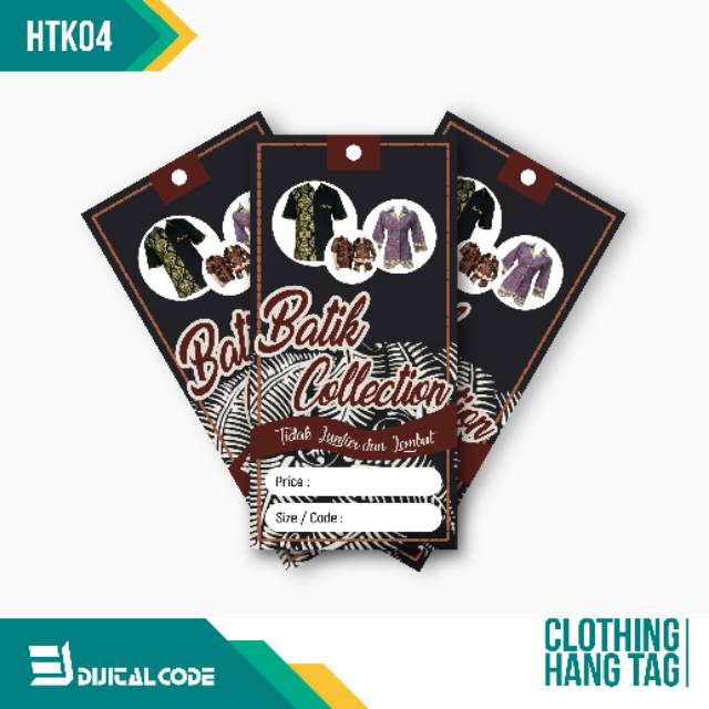 

HTK04 Hang Tag Label Produk Baju Celana Pakaian 4x8 cm