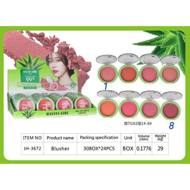 BLUSH ON ALOEVERA / TANPA KUAS