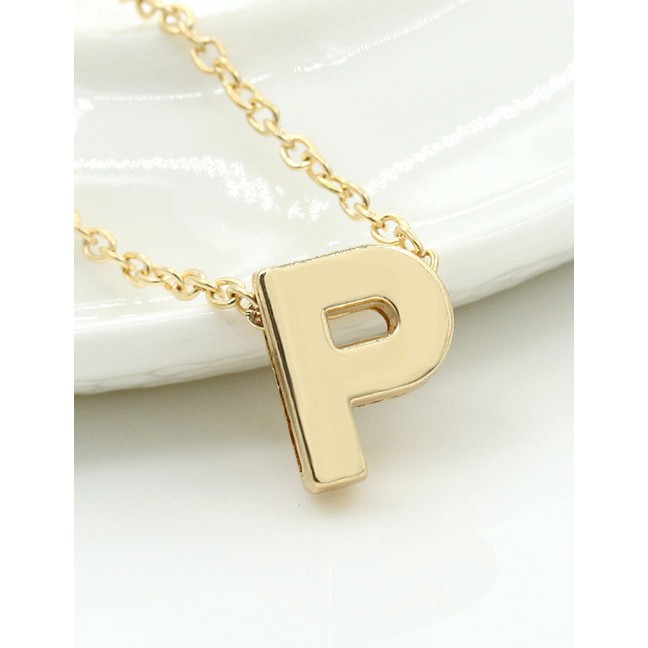 Fashion Gold Color Letter J-R Shape Decorated Necklace