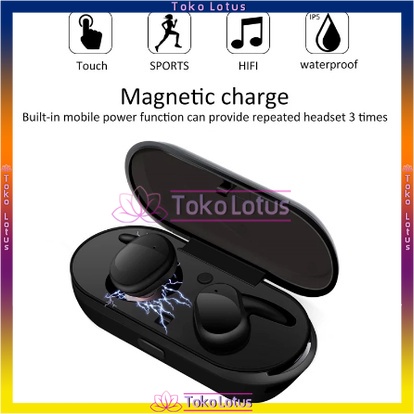 TWS Y30 Headset Bluetooth wireless Stereo BASS smart control tws4 earphone sport with mic [BISA BAYAR DITEMPAT]