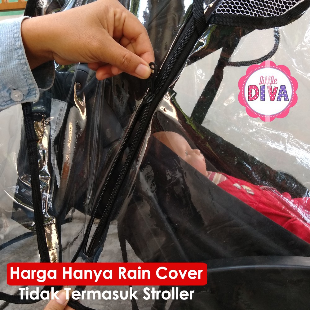 RAIN COVER Stroller Pelindung Hujan  Ritsleting / non Resleting - Tutup Stroller Anti Hujan , Debu / Corona AKACHAN