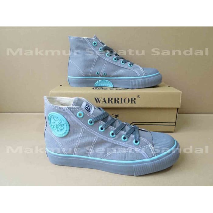 Sepatu Sekolah - Warrior Classic HC - Abu Hijau Berkualitas