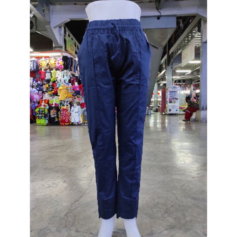 Celana wanita baggy pants katun stretch standar