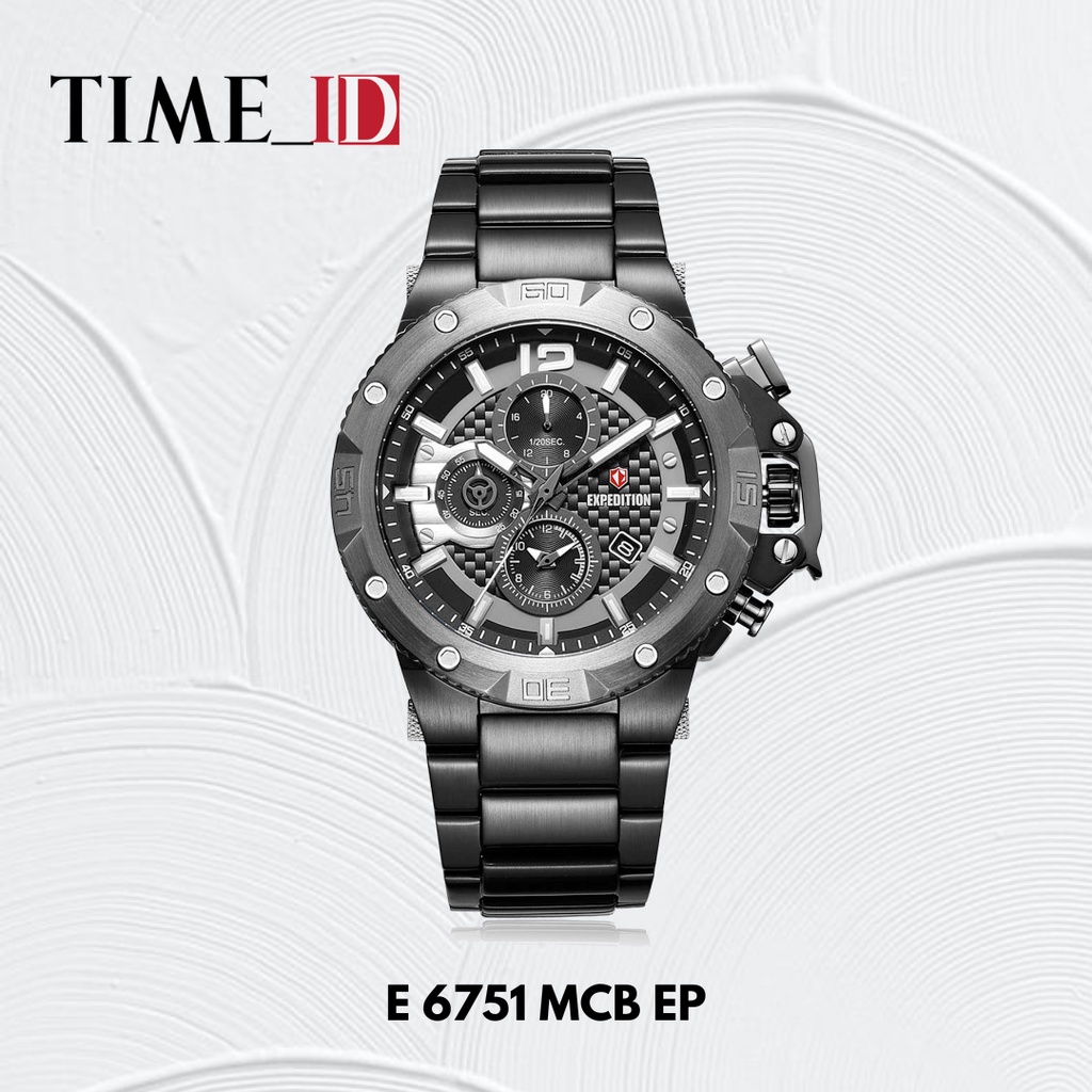 Jam Tangan Expedition E 6751 BLACK Pria