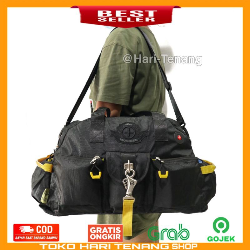 TAS TRAVEL TOUGH BLACK 5633 TAS SELEMPANG IMPORT