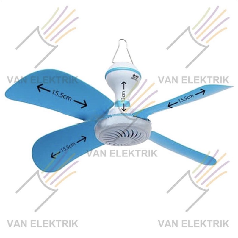 Arashi Kipas Angin Gantung Helifan 15W WATT AR 228 04-15 / 20 KIPAS GANTUNG CEILING BALING BALING ATAS PLAFON