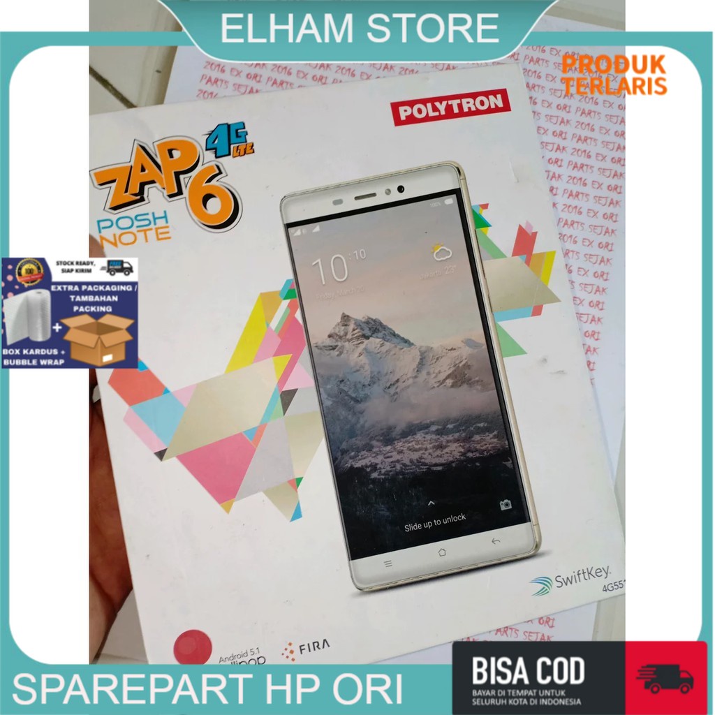 

BOX DUSBUK WADAH TEMPAT KARDUS POLYTRON ZAP 6 POSH NOTE 4G551 PUTIH ORIGINAL ASLI BAWAAN