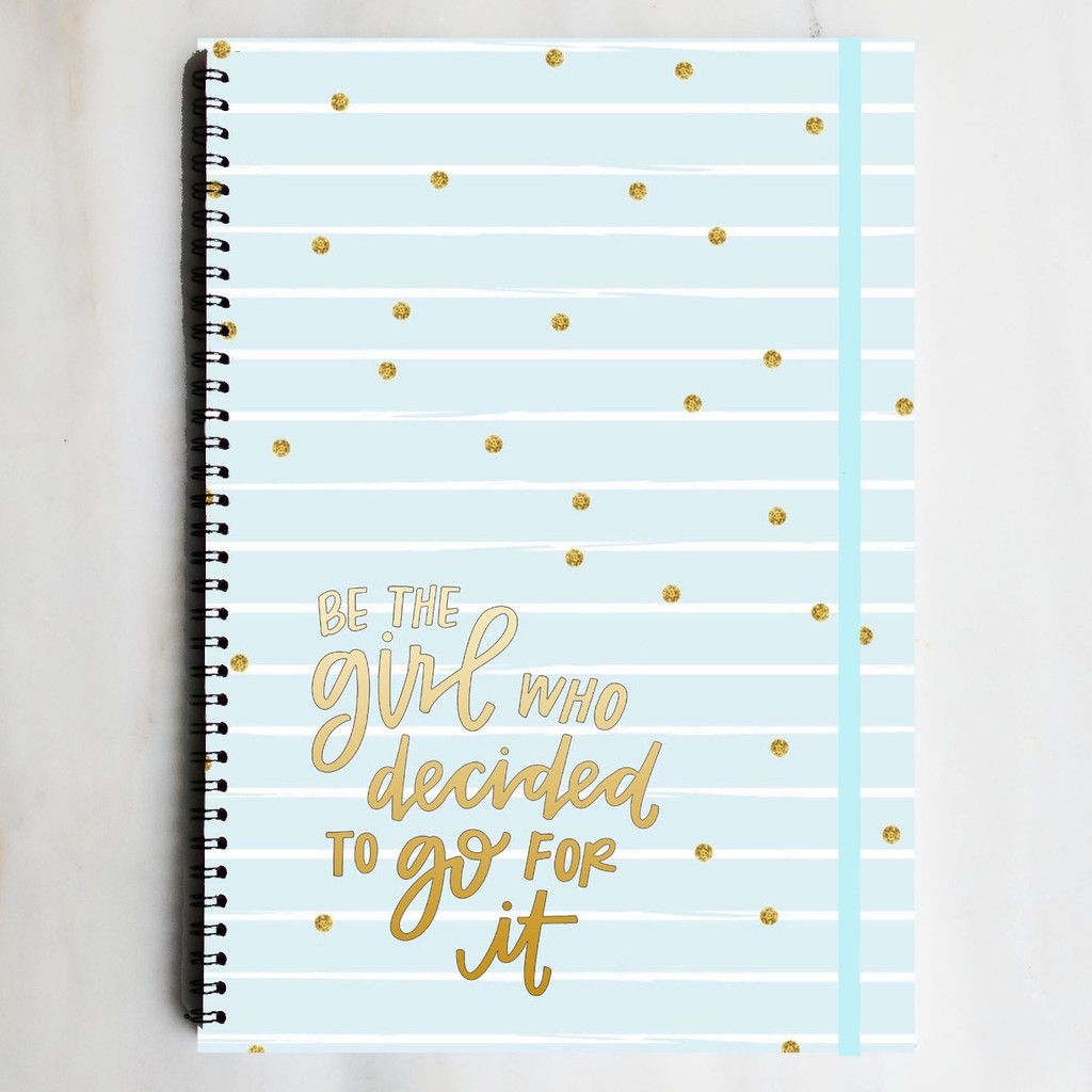 

GO FOR IT Pastel Quote Spiral Ruled Notebook Diary Journal Buku Tulis Catatan Sekolah Kuliah