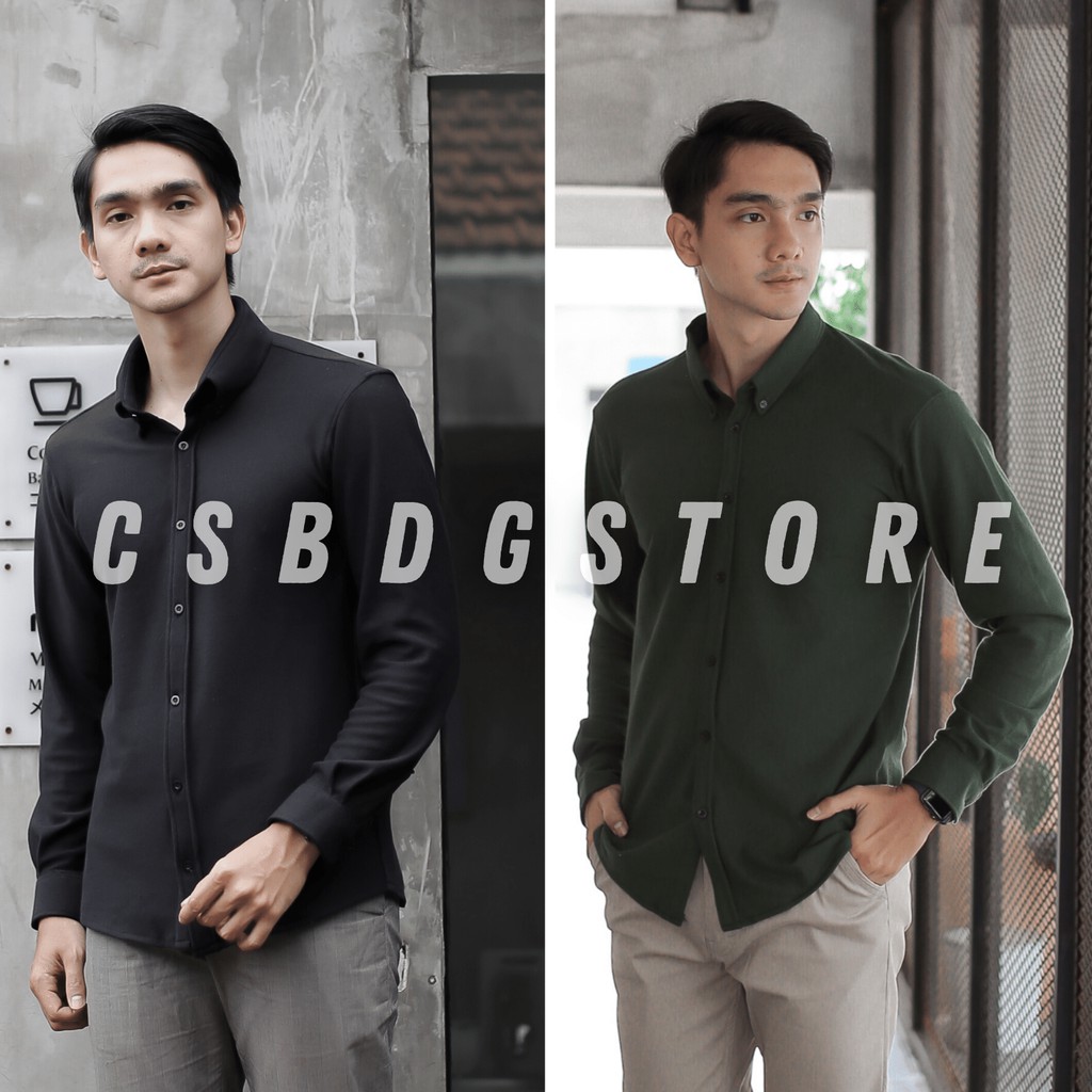 Kemeja Brogoid Official Brogo Lengan Panjang Hitam Army