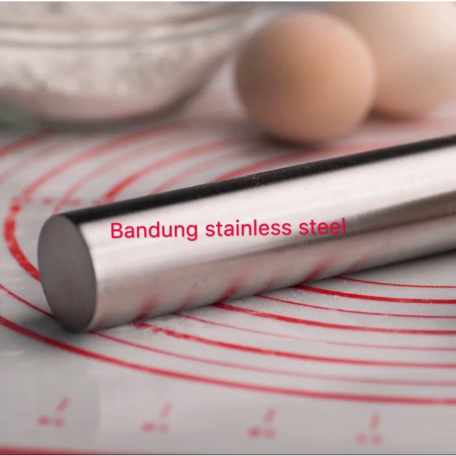 Rolling Pin stainless steel penggilas adonan penggiling penumbuk 22cm 32cm 42cm