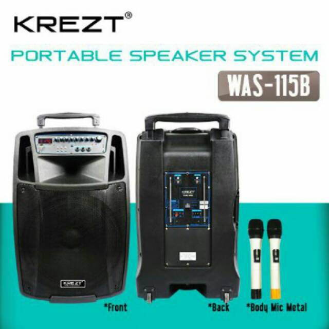 Portable speaker sistem Krezt WAS115B