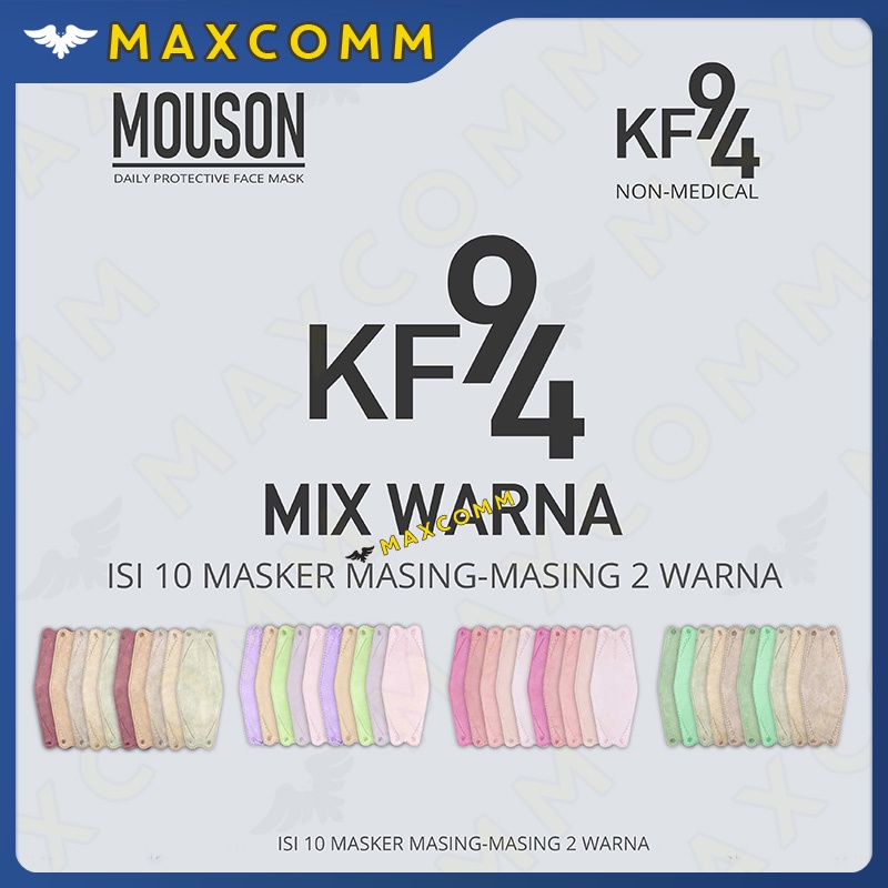 Masker Mouson KF94 Mix Warna Masker Non Medis Sekali Pakai