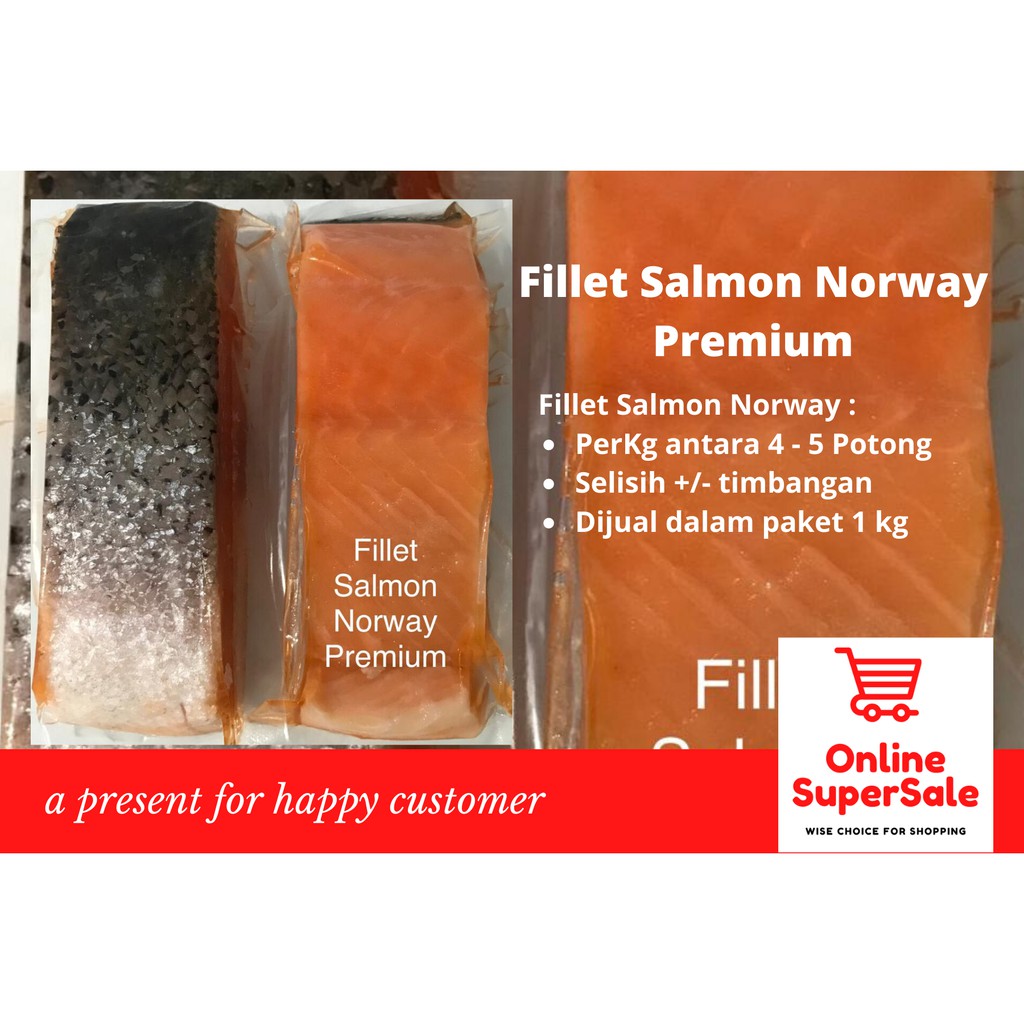 Ikan Salmon Norway Fillet Premium Segar 1 Kg