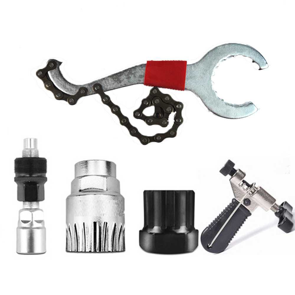 VXM 5in1 Perlengkapan Reparasi servis rantai sepeda bukaan sprocket tracker crank arm dan kunci bb