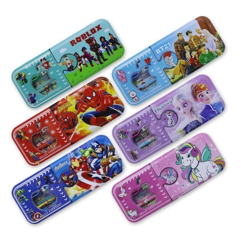 

Kotak Pensil Plus Set Alat Tulis Anak Penco 4318 Karakter superhero