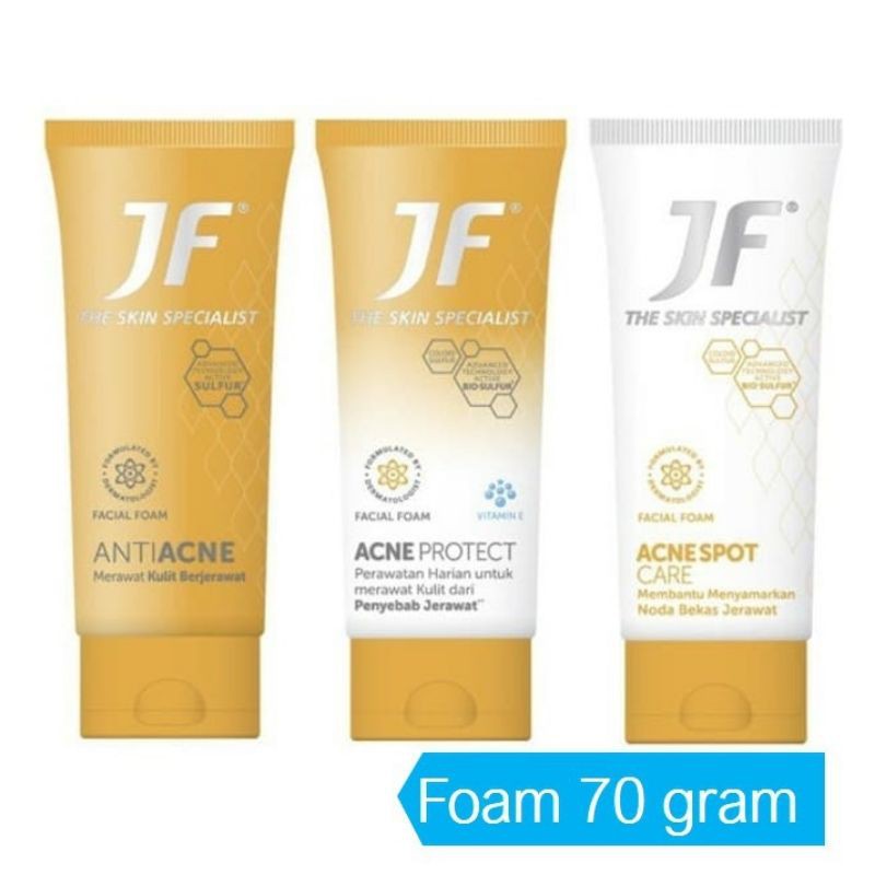 jf sulfur FACIAL FOAM TUBE 70 gram