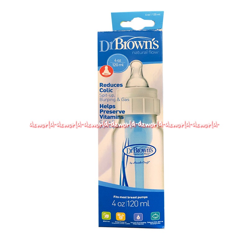 Dr Brown's 120ml Reduce Colic Spit-Up Burping &amp; Gas Milk Bottle 4oz Botol Susu Anak Dr Brown Dokter