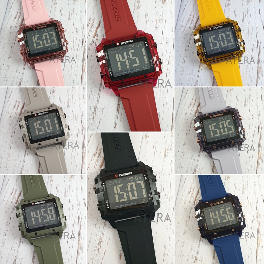EXPEDITION E 6817 ORIGINAL / JAM TANGAN WANITA ORI EXP E6817 MH RUBBER KARET PRIA DIGITAL ORIGINAL