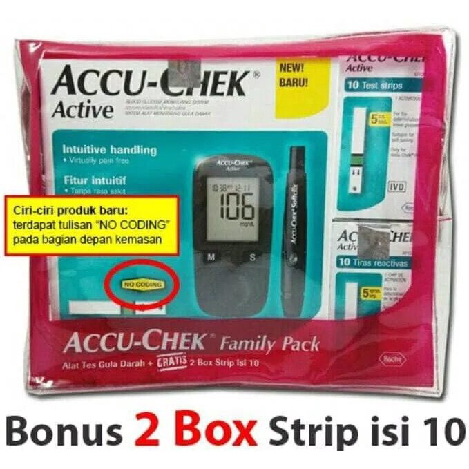 Alat tes gula darah accucheck active accu chek akurat bukan autocheck ready stock