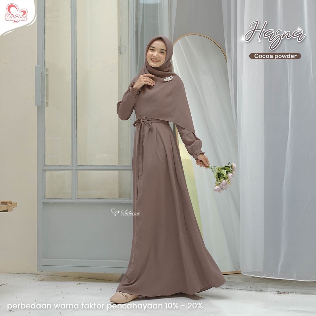 Gamis Remaja OOTD Gamis Remaja Simple Gamis Hasna Cocoa Powder