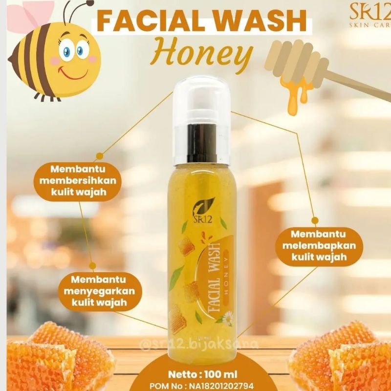 Jual Facial Wash Honey Sr Untuk Wajah Kering Dan Sensitif Shopee Indonesia