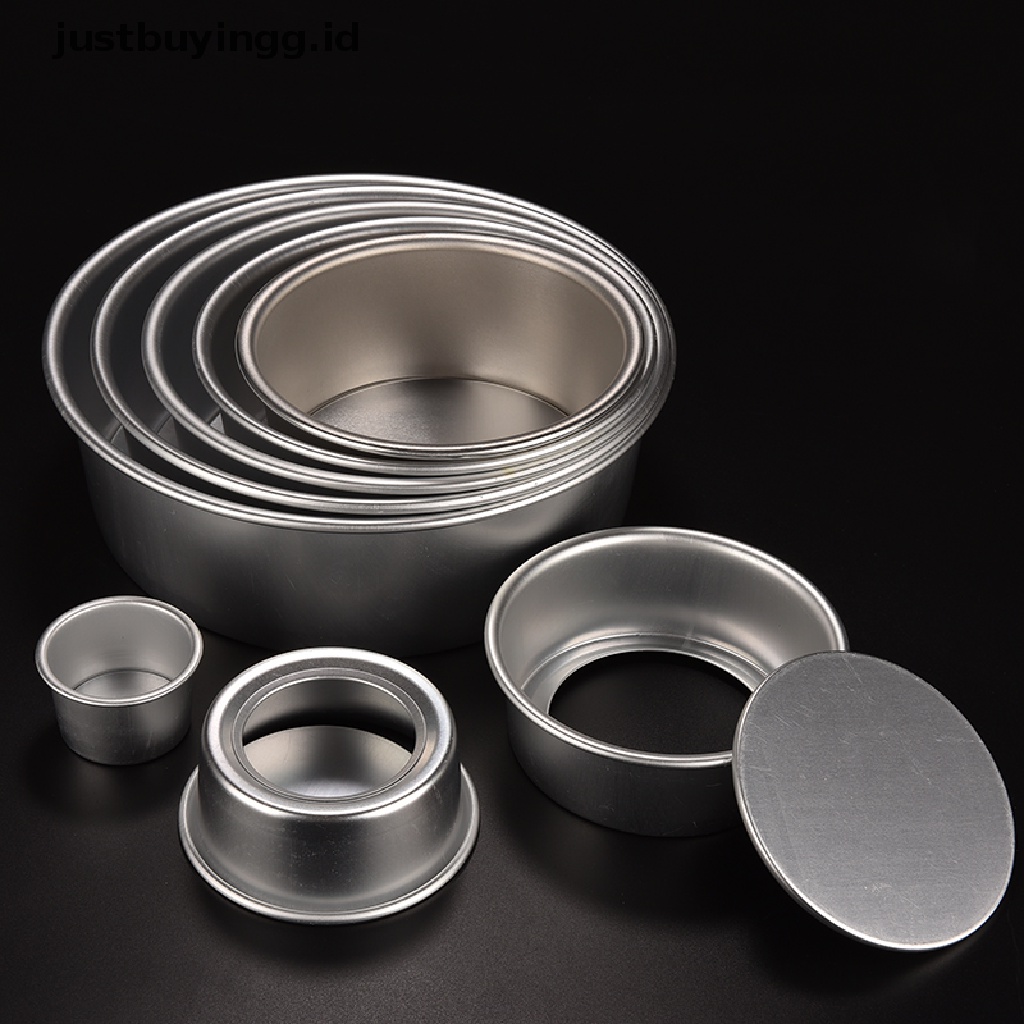 (Justbuyingg.Id) Loyang Cetakan Kue Bulat 8 Ukuran Bahan Aluminum Alloy