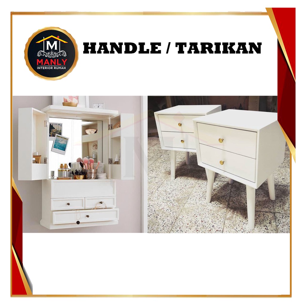 Tarikan Handle Knob Pentol Bulat Laci / Handel Lemari knob Stainless / Knop Baut Mur