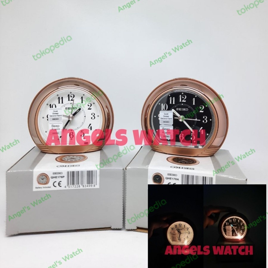 jam weker beker meja seiko qhe178 ada fitur lampu new model 2022-