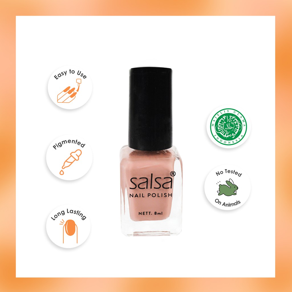 SALSA Nail Polish Nude 1 - Kutek Tahan Lama Cat Kuku Ecer BPOM