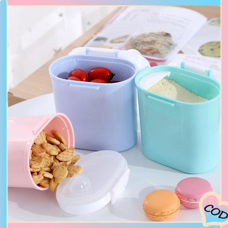 COD❤️ Kotak susu bubuk portabel tangki penyimpanan berkapasitas besar kotak tertutup portabel-A.one
