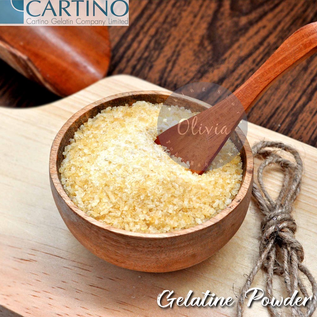 

Gelatin Bubuk HALAL 100 Gram / Gelatine Powder Cartino 500 Gram