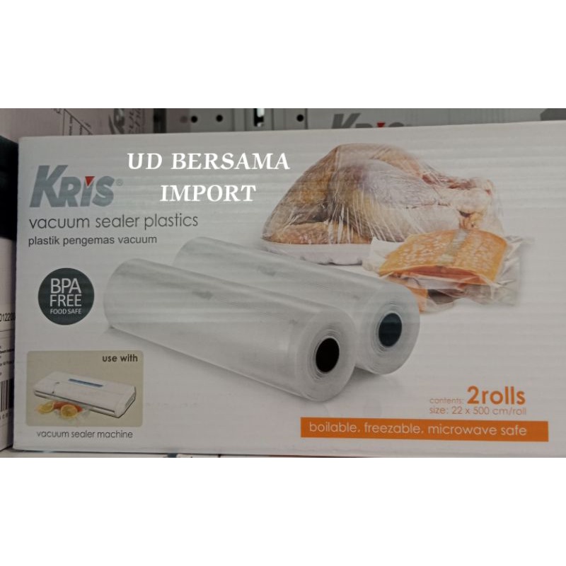 Plastik Roll Vacum Sealer Plastik Makanan Kris 2pcs