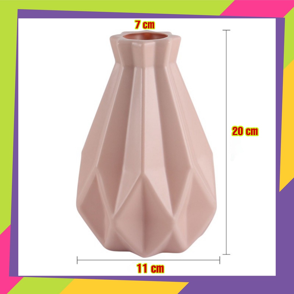 1593D1 / Vas bunga dekorasi bunga hias / Pot bunga plastik guci gaya Nordic / Vas bunga tanaman Artificial