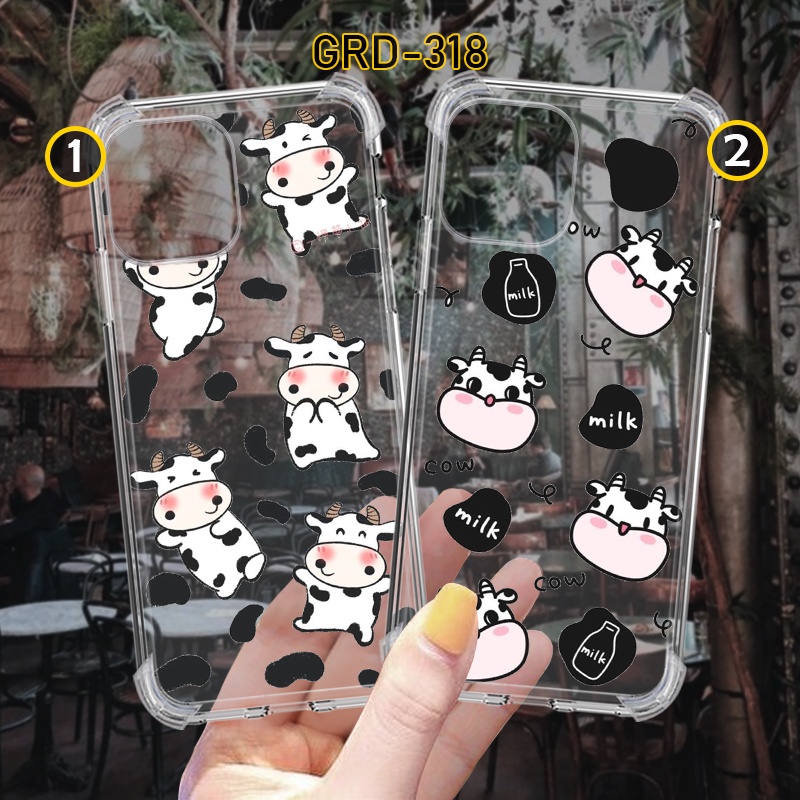 Case Sapi Milk Design Cute  Case  OPPO A15 A54 A93 A53 2020 A7 A3S A5 2020 A5S A12 A92 A31 A9 Reno 4