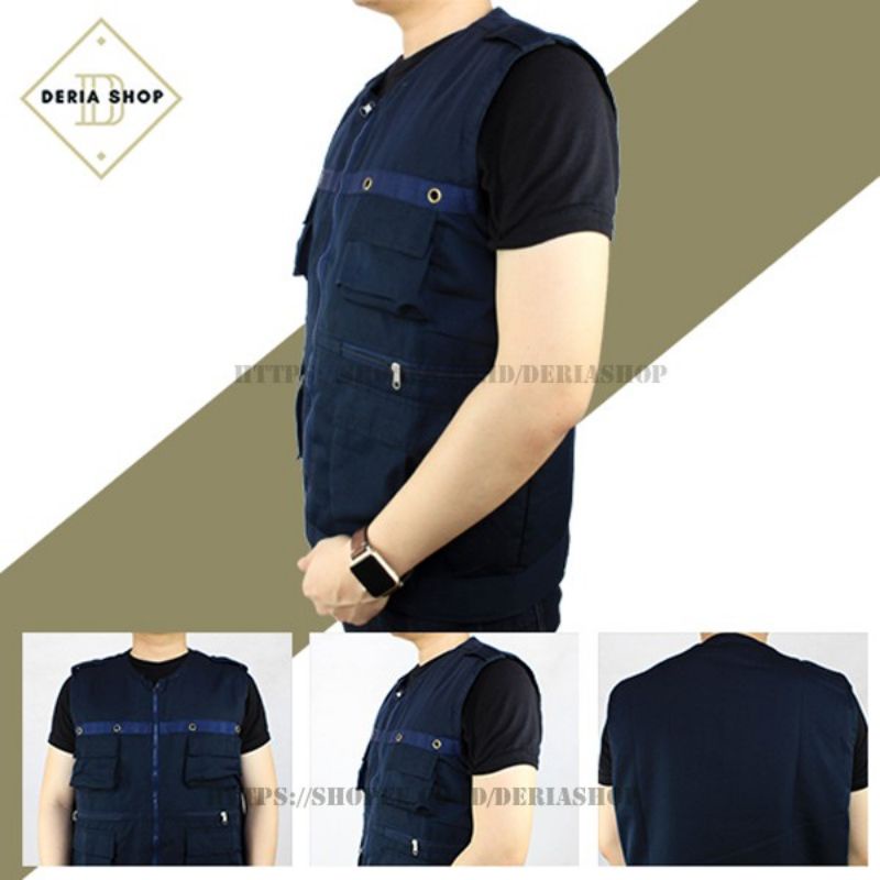 JAKET ROMPI LAPANGAN TACTICAL WARTAWAN PRIA MODEL OBLONG HARGA EKONOMIS
